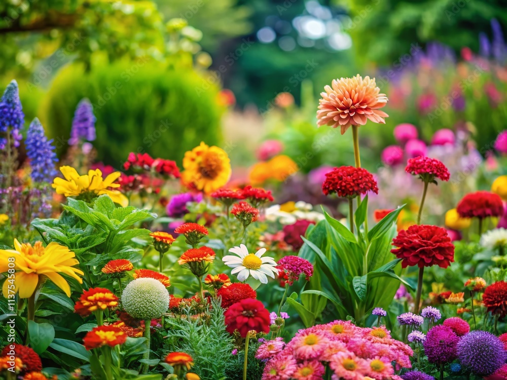 Lush Garden Vibrant Colors Photography, Rule of Thirds, Floral Paradise, Spring Blooms, Colorful Flowers Lush Garden Vibrant Colors Photography, Rule of Thirds, Floral Paradise, Spring Blooms, Colorful Flowers