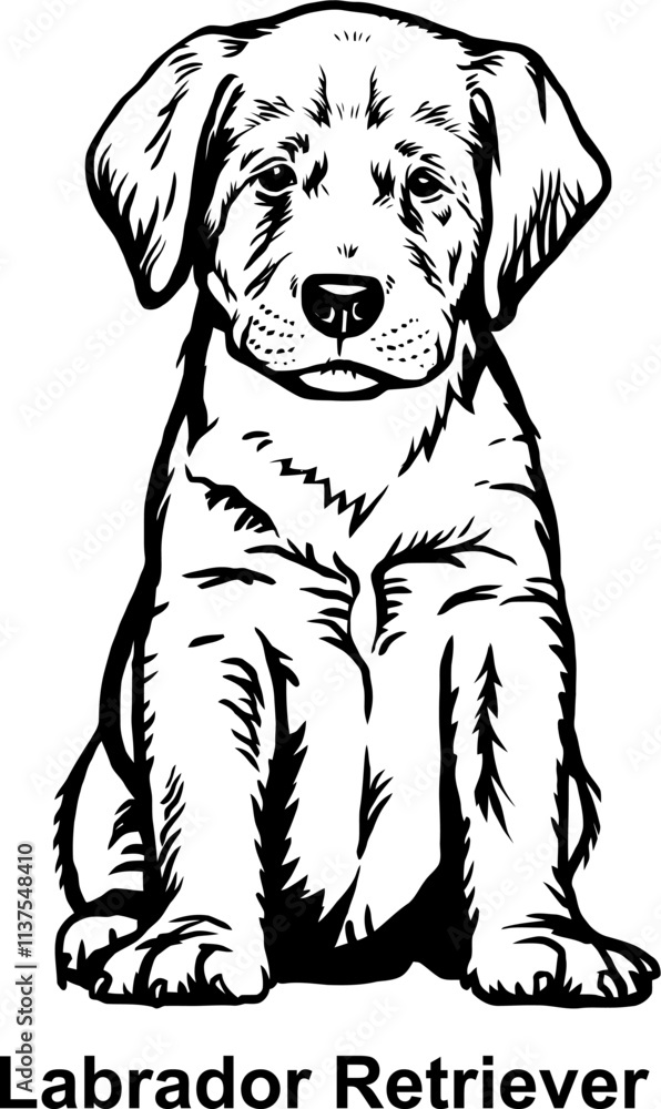 Puppy Labrador Retriever - Dog Breed, Puppy Breed Vector File, detailed vector Puppy Labrador Retriever - Dog Breed, Puppy Breed Vector File, detailed vector