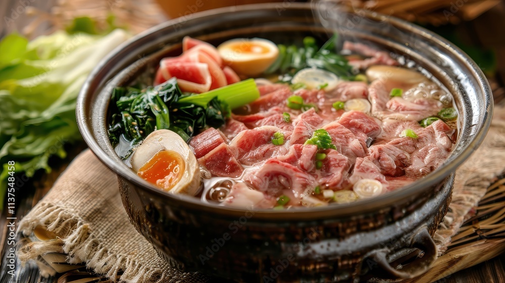 Delicious bowl of steaming hot soup Delicious bowl of steaming hot soup