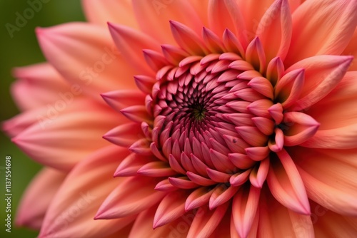 Vibrant close-up of a pink and orange dahlia in full bloom highlighting nature's beauty photo