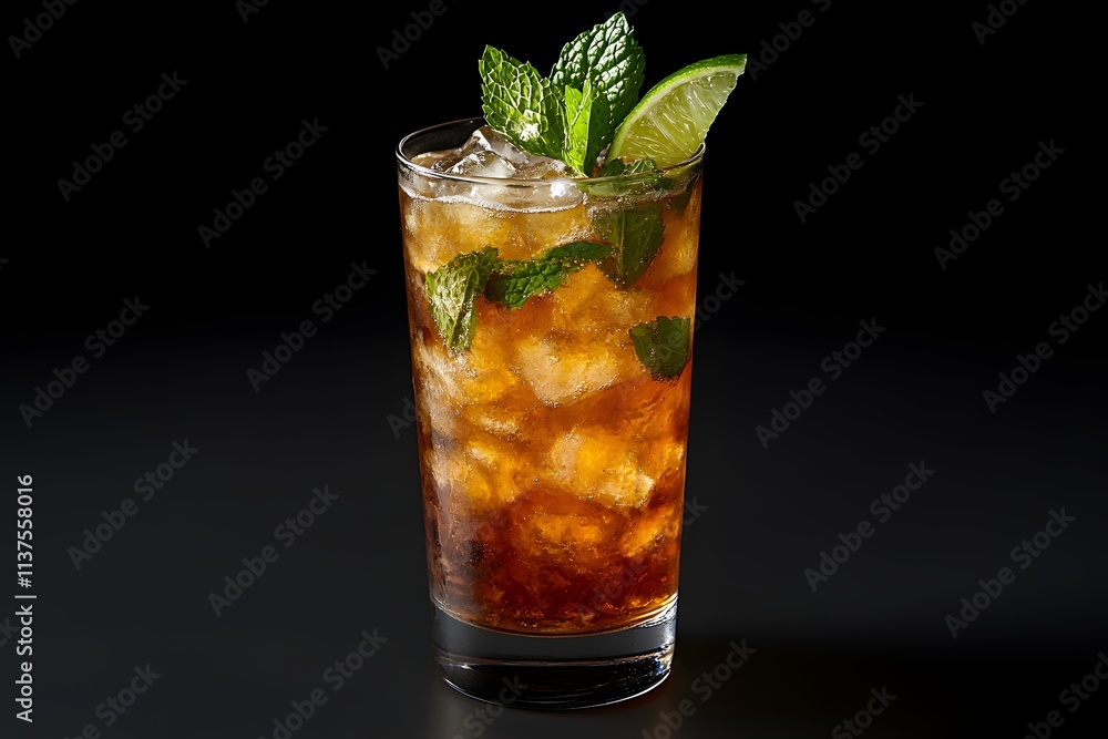 Refreshing mojito with mint and lime Refreshing mojito with mint and lime