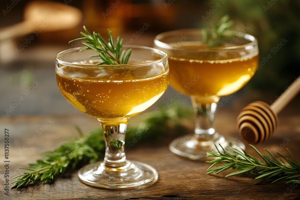 Traditional mead with honey and herbs Traditional mead with honey and herbs