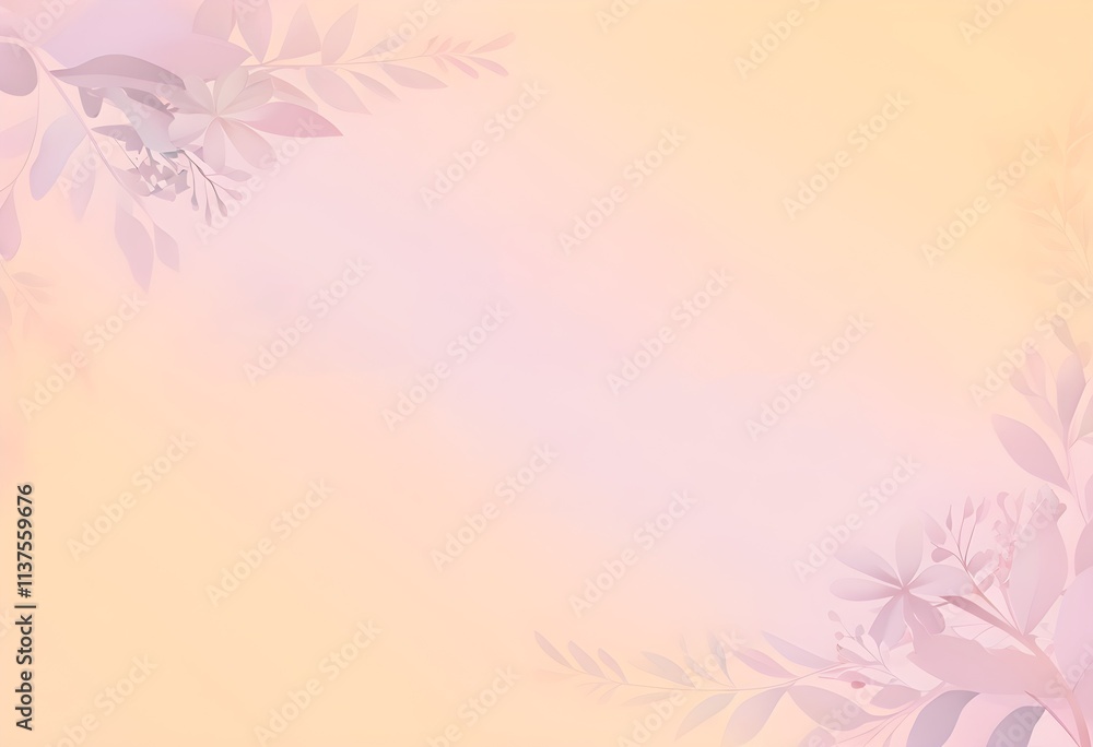 Easter Sale Banner with Soft Ombre Background and Floral Frame for Stylish Promotions Easter Sale Banner with Soft Ombre Background and Floral Frame for Stylish Promotions