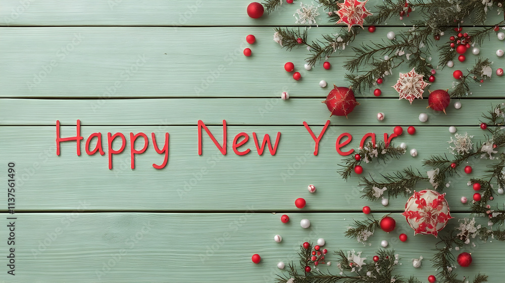 Happy New Year Design template. Concept for holiday card, poster, banner, flyer. Happy New Year Design template. Concept for holiday card, poster, banner, flyer.