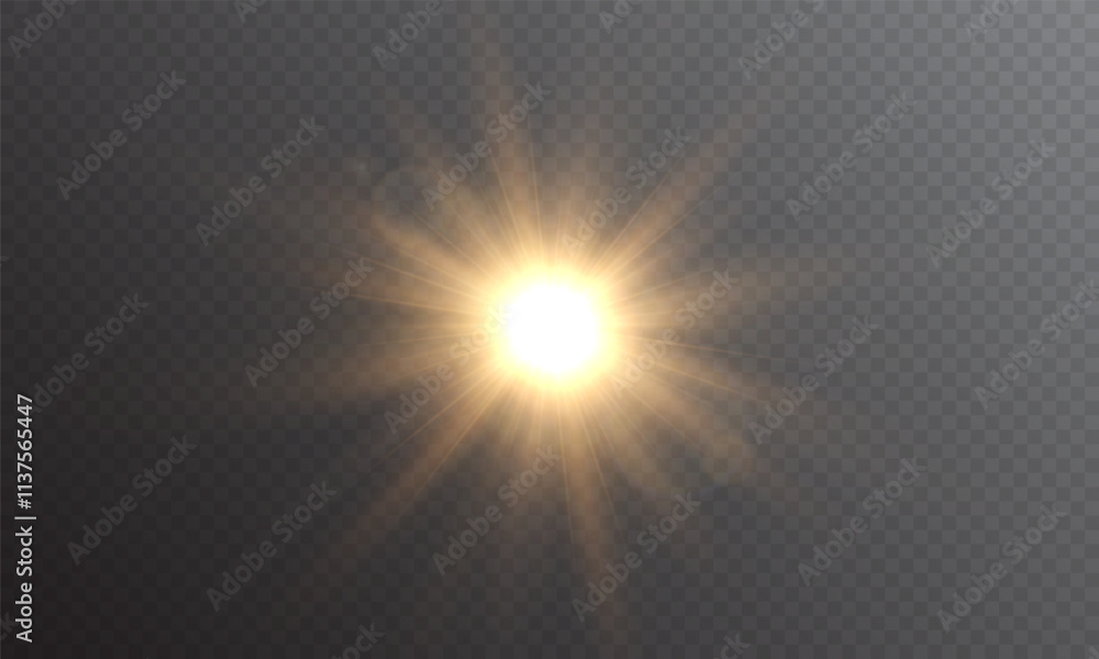 PNG sunlight with special lens flare effect. Vector light effect. PNG sunlight with special lens flare effect. Vector light effect.