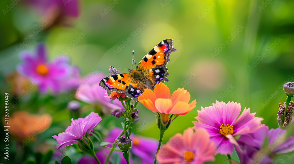 A beautiful photo of a colorful butterfly resting against a natural landscape, perfect as a banner background for a cover or social media design. A beautiful photo of a colorful butterfly resting against a natural landscape, perfect as a banner background for a cover or social media design.