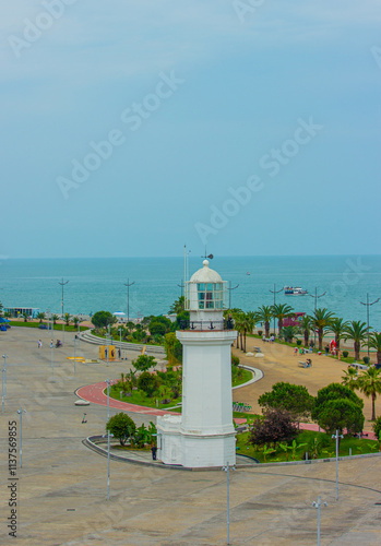 Lighthouse on the coast of the sea, Georgia