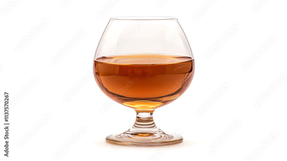 Glass of cognac isolated on white background Glass of cognac isolated on white background