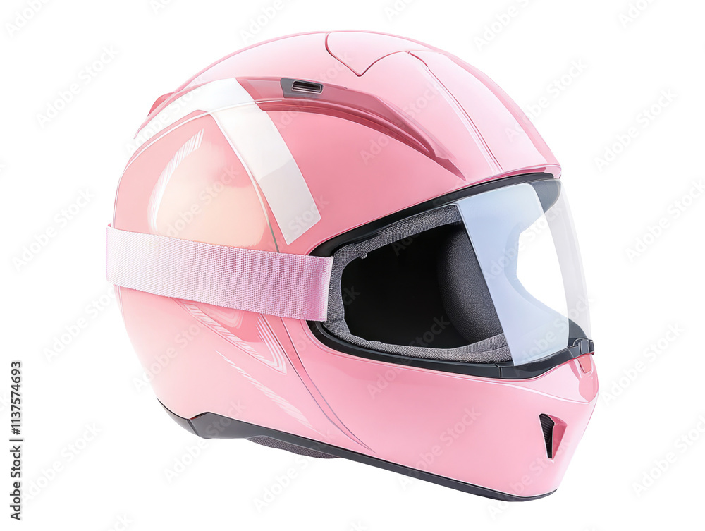 Pink Ski Helmet with Organic Motifs on Transparent Background Pink Ski Helmet with Organic Motifs on Transparent Background