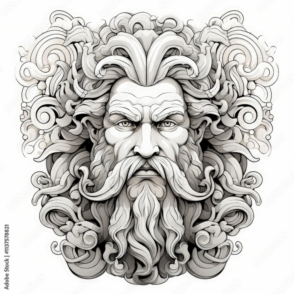 Fototapeta premium Mythical Creatures from Ancient Greece in Vector Art