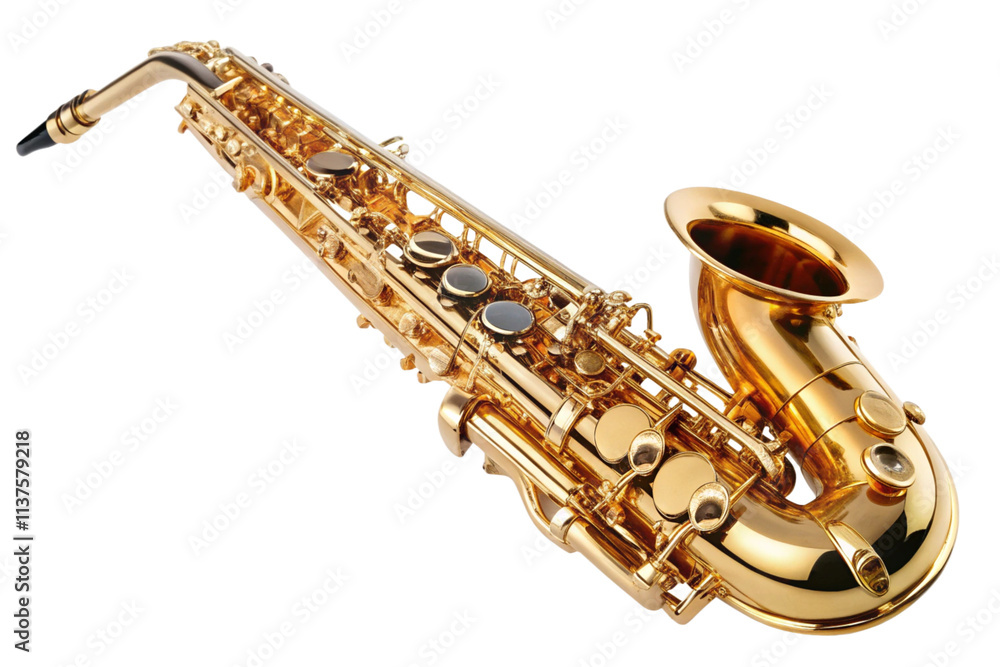 Obraz premium saxophone isolated on white background