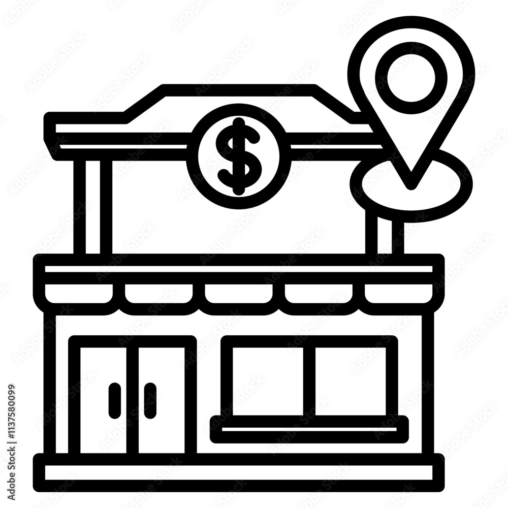 market location single icon market location single icon