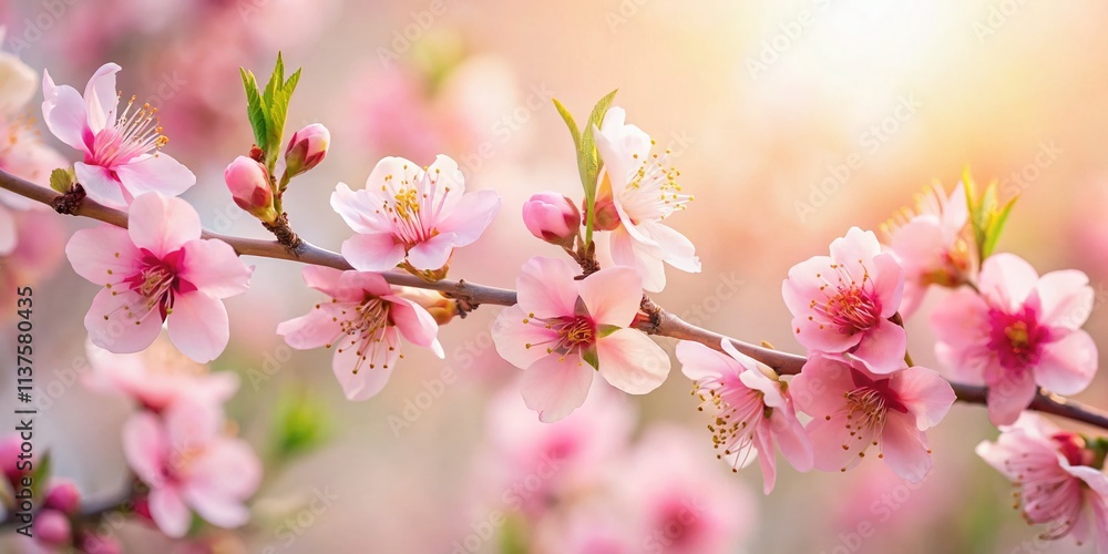 Minimalist Peach Blossom Photography: Delicate Pink Flowers, Spring Bloom, Artistic Images Minimalist Peach Blossom Photography: Delicate Pink Flowers, Spring Bloom, Artistic Images