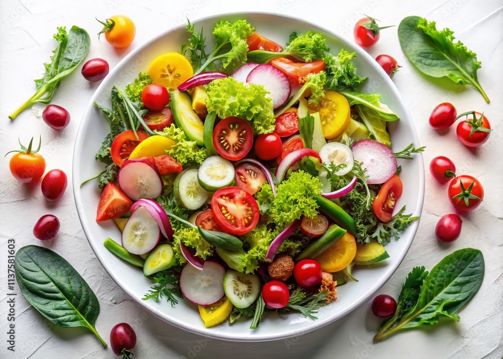 Minimalist Salad Photography: Fresh Greens, White Background, Food Styling, Healthy Eating, Recipe Inspiration Minimalist Salad Photography: Fresh Greens, White Background, Food Styling, Healthy Eating, Recipe Inspiration