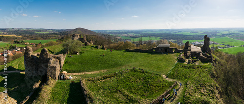 The ruins of the Lichnice castle near Třemošnice in the Chrudim district in the Pardubice region. The remains of the castle are protected as cultural.