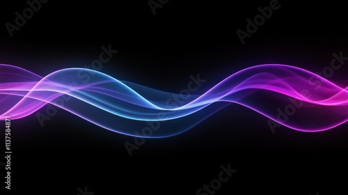 Abstract Purple and Blue Wave Abstract Background