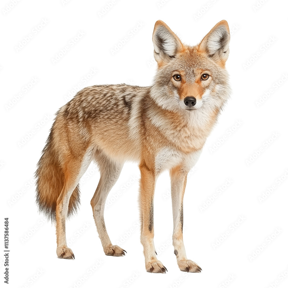 Obraz premium Coyote observing in natural habitat wildlife photography outdoor environment