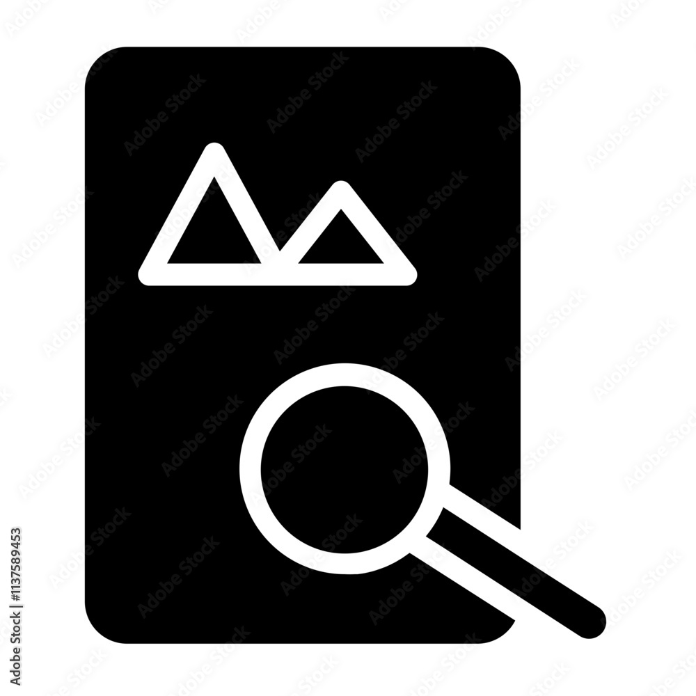 Paper Search Seo Glyph Icon Paper Search Seo Glyph Icon