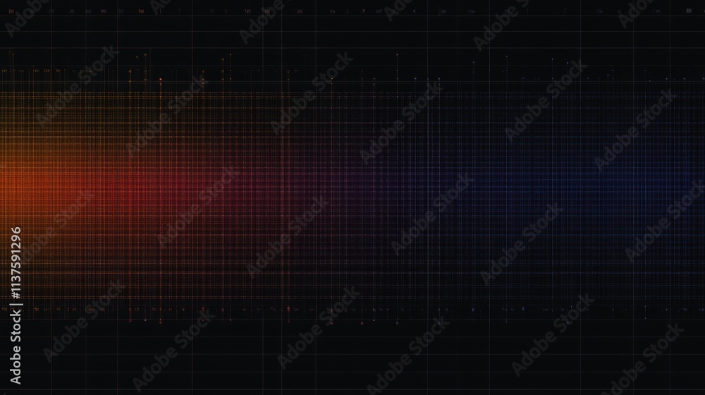 Abstract Digital Spectrum with Color Gradients and Grid Overlay Abstract Digital Spectrum with Color Gradients and Grid Overlay
