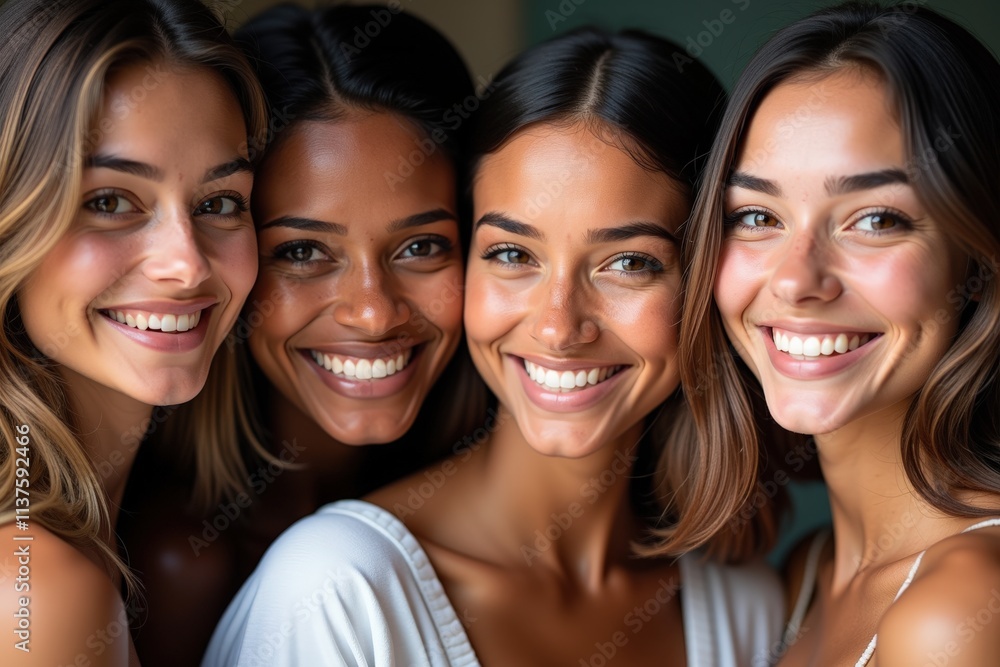 Beautiful Multi-Ethnic Women Smiling Together: Perfect for Diversity, Unity, and Friendship Campaigns Beautiful Multi-Ethnic Women Smiling Together: Perfect for Diversity, Unity, and Friendship Campaigns