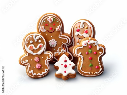 the AI Image Generator, Festive Gingerbread Man Cookie Decorated