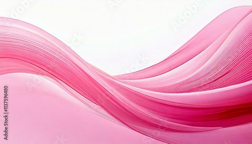 ピンク下地に明るく薄いピンクのウェーブの抽象的な背景