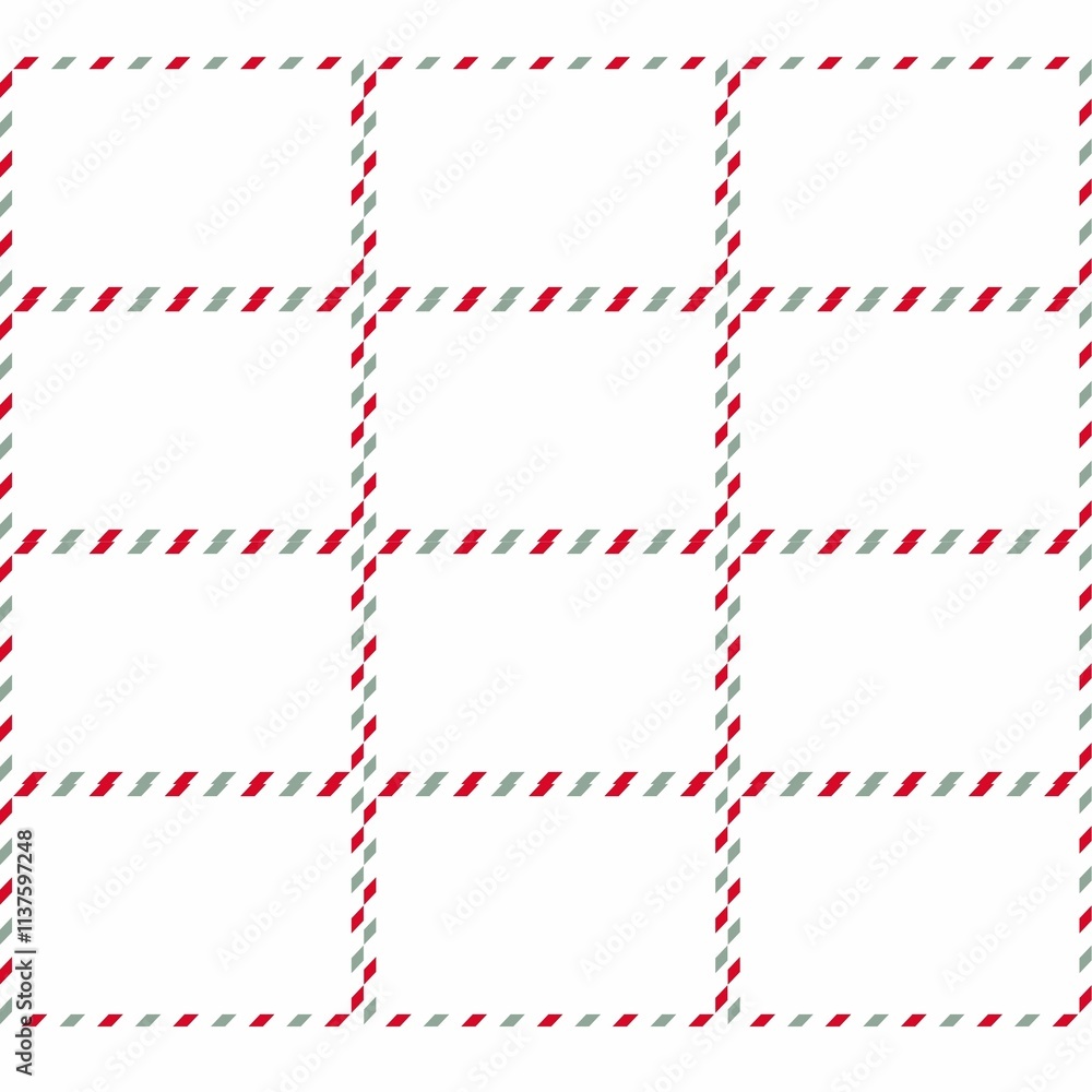 repeating grid pattern with thin red and gray lines creating a plaid-like effect. The pattern is set against a white background.
