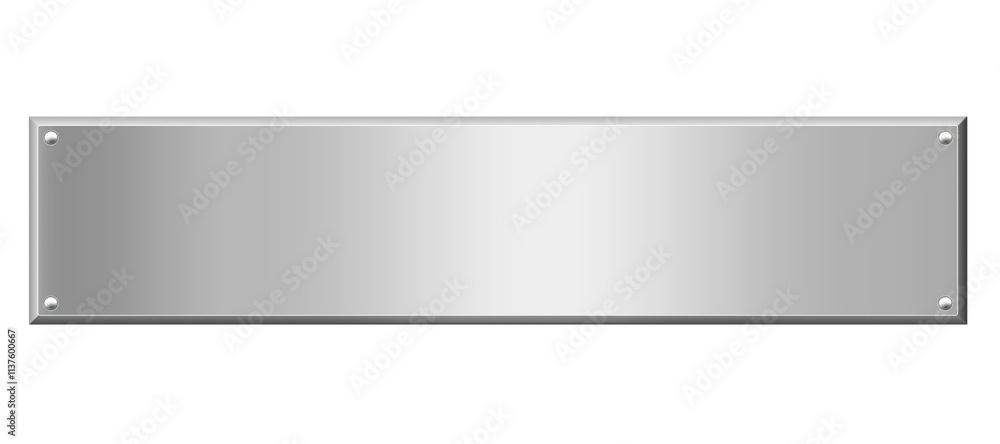 Obraz premium 銀の金属プレートC