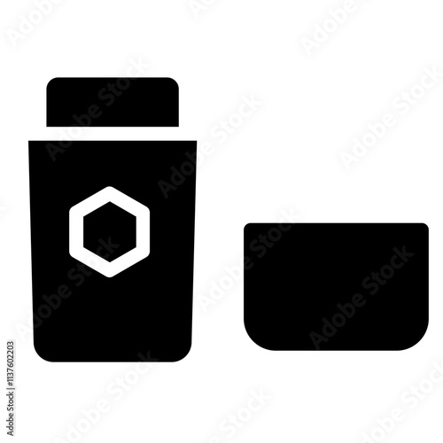 Hiking Bottle Thermos Glyph Icon