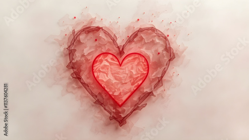 Heart shape for Love, Valentine's Day concepts. wedding etc. Heart elements for love concept design. AI generated image