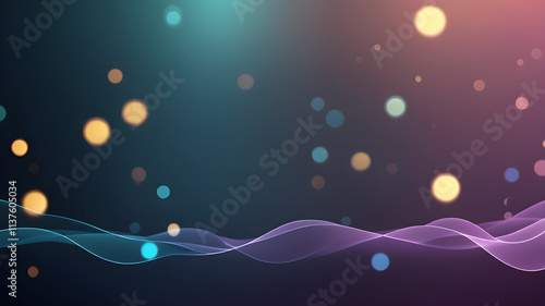  Artifical Intelligence generated bokeh abstract light background. Festive Background With