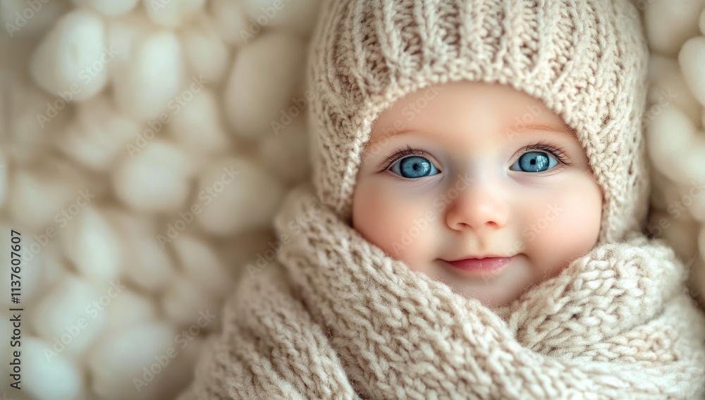 Adorable Baby with Big Blue Eyes Adorable Baby with Big Blue Eyes