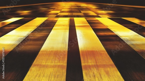 Golden Striped Landscape: An Abstract Masterpiece