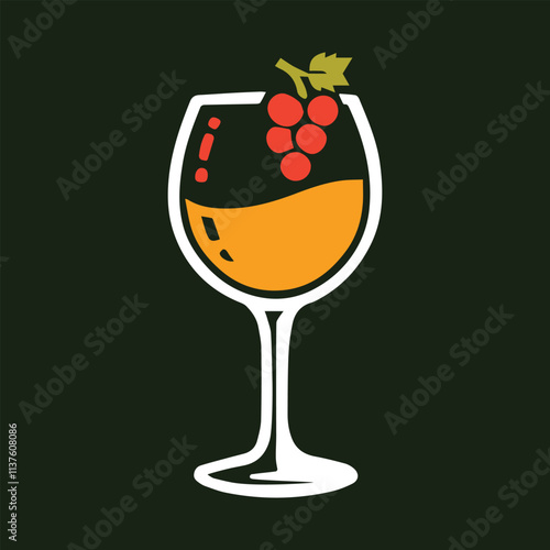 Manhattan cocktail vector set with whiskey, vermouth and cherry for design of bar menu. Alcohol cocktail collection with old fashioned for drink party or tee print.