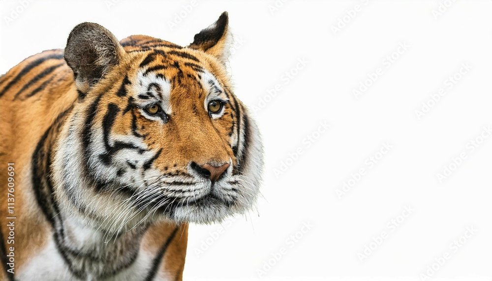 Obraz premium tiger on white
