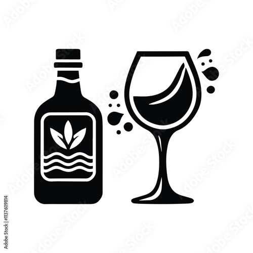 wine glass icon vector sign symbol isolated