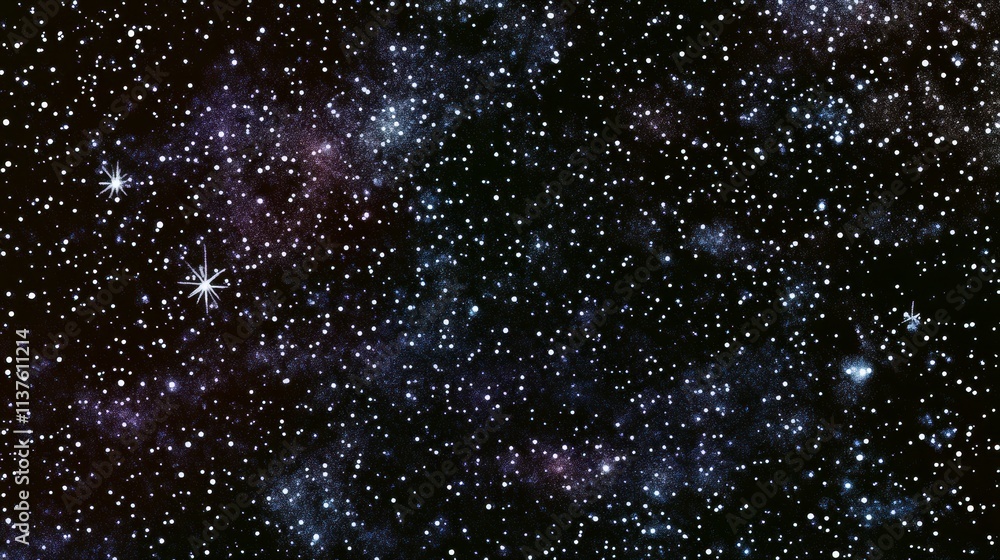 Fototapeta premium Stunning Cosmic Night Sky: A Celestial Canvas of Stars and Nebulae