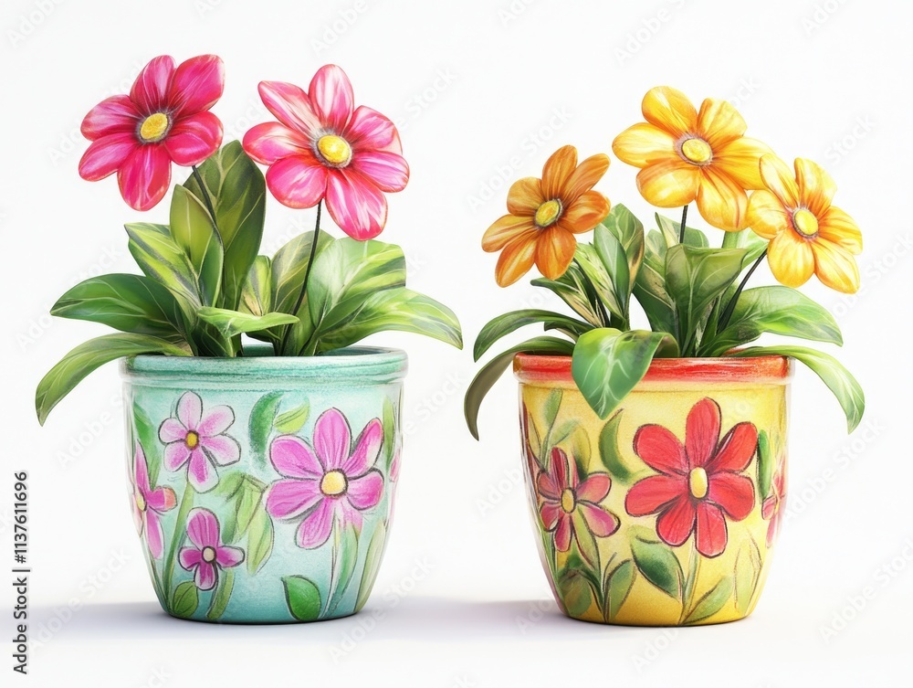 Flower Pots Side by Side Flower Pots Side by Side