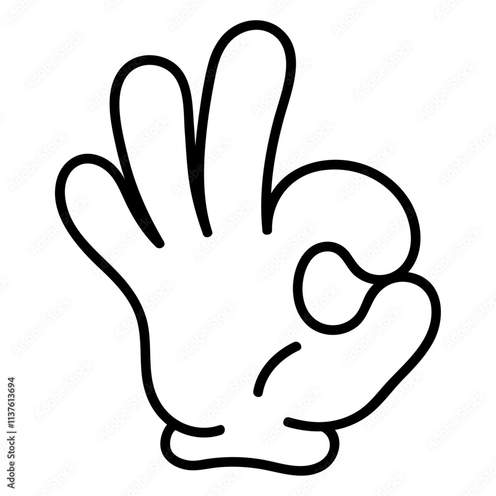 Obraz premium バッチリの手イラスト