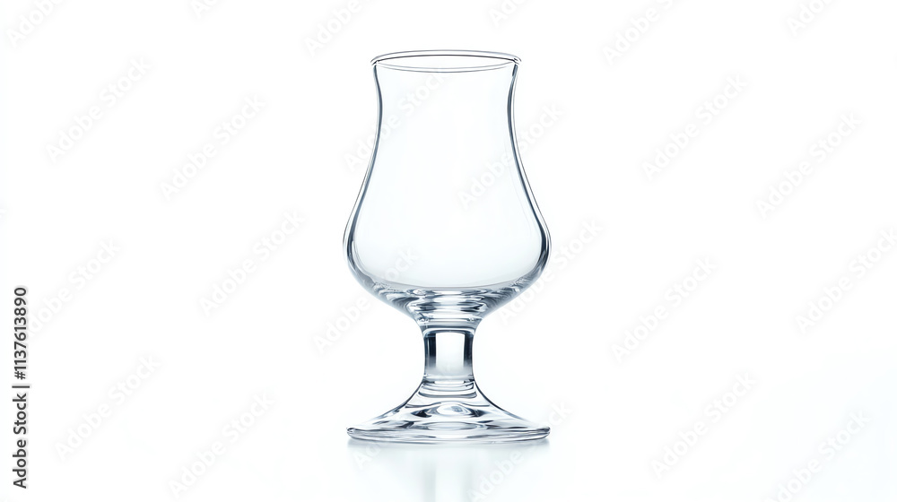 Empty crystal whiskey glass isolated on white background Empty crystal whiskey glass isolated on white background