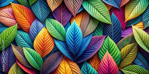 Wallpaper Mural Abstract Geometric Leaf Pattern Minimalist AI Art Torontodigital.ca