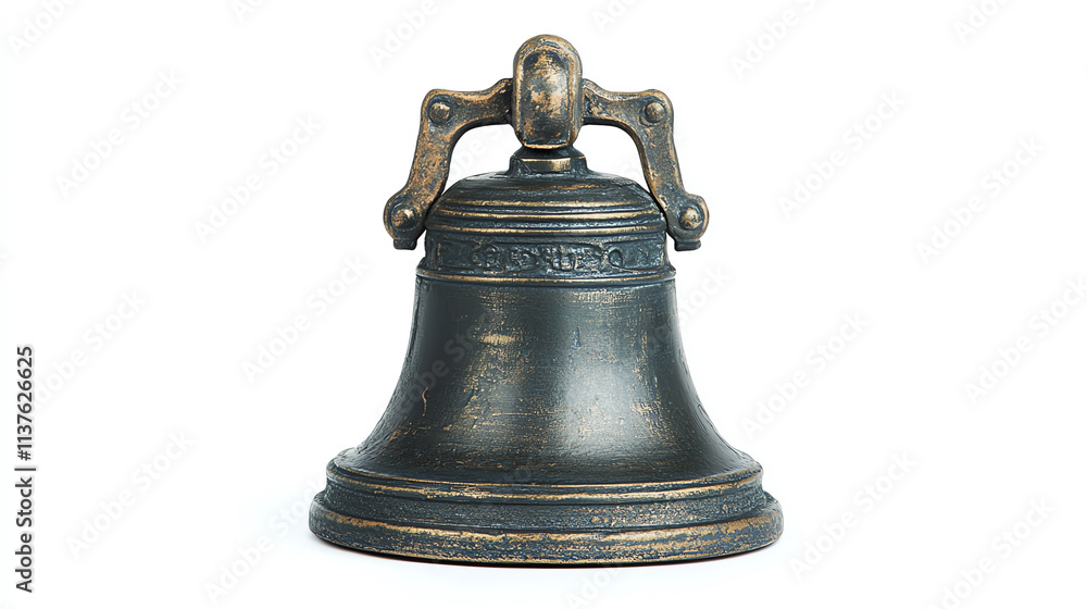 Old church bell isolated on white background Old church bell isolated on white background