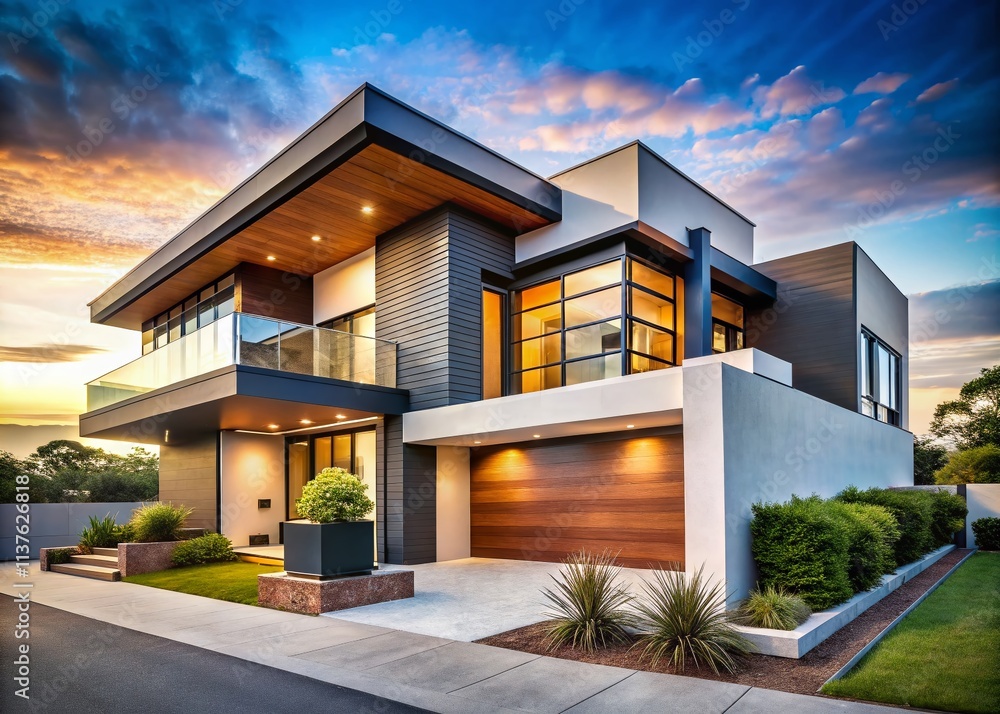 Fototapeta premium Architectural Photography: Exploring Home Shapes - Modern Design