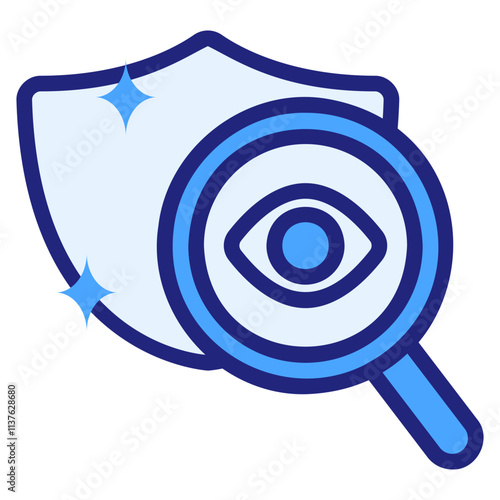 Spy blue color style icon
