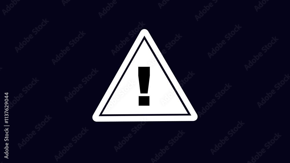 Triangle warning sign exclamation mark animated danger sign warning triangle error and danger icon isolated, exclamation mark , alarm alert icon animation Danger icon animation 4k Triangle warning sign exclamation mark animated danger sign warning triangle error and danger icon isolated, exclamation mark , alarm alert icon animation Danger icon animation 4k