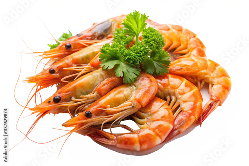 Wallpaper Mural shrimps on white background Torontodigital.ca