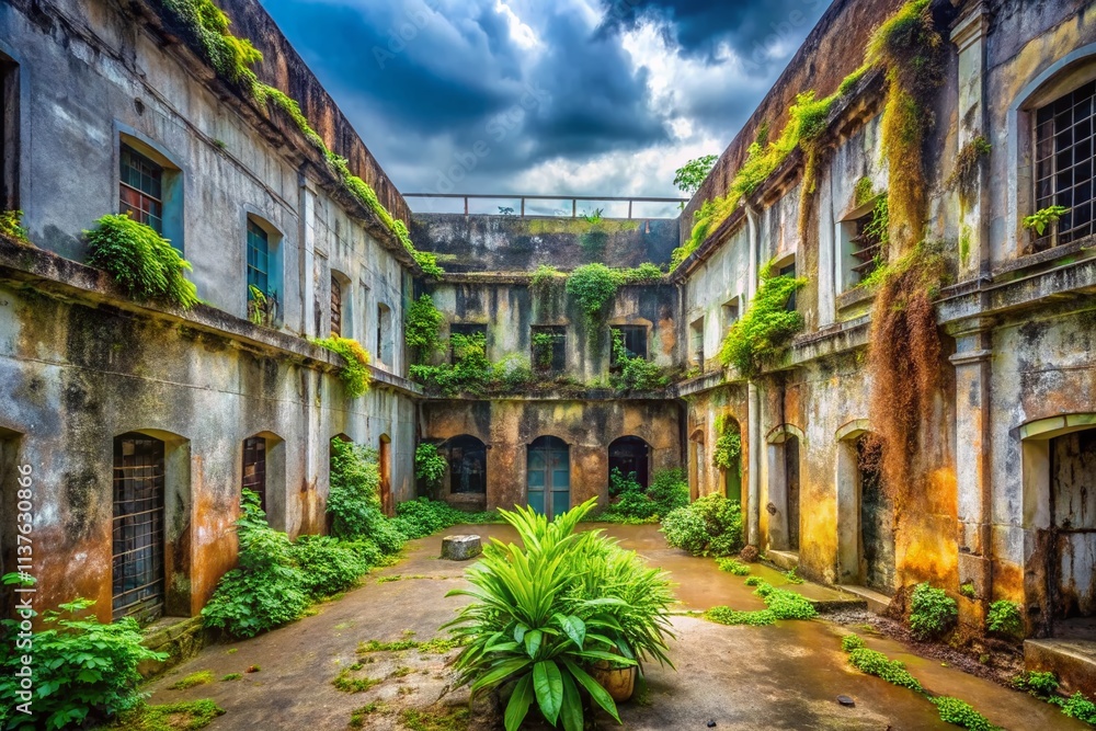 Port Blair Jail Courtyard: Urban Exploration Photography - Abandoned Prison Ruins, Historical Landmark, Andaman & Nicobar Islands Port Blair Jail Courtyard: Urban Exploration Photography - Abandoned Prison Ruins, Historical Landmark, Andaman & Nicobar Islands