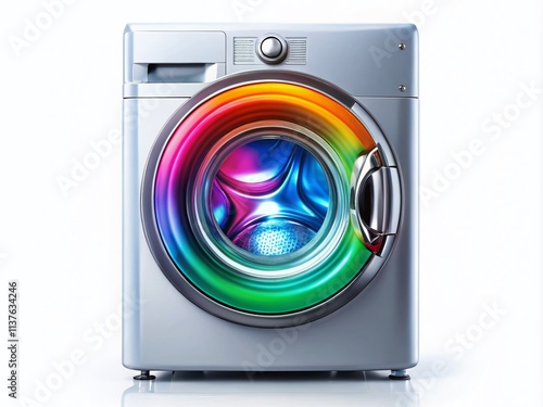 Laundry Washing Machine - Modern Design, High-Resolution Image,  Innovation in Home Appliances photo