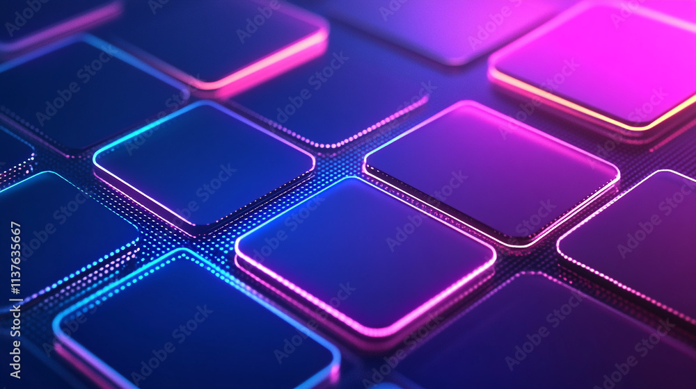 Vibrant neon geometric shapes with digital lines create a futuristic abstract design. Using microservices to support distributed systems Vibrant neon geometric shapes with digital lines create a futuristic abstract design. Using microservices to support distributed systems