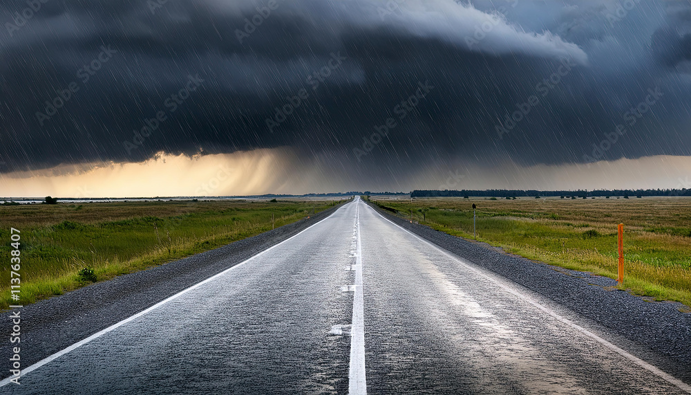 road and storm